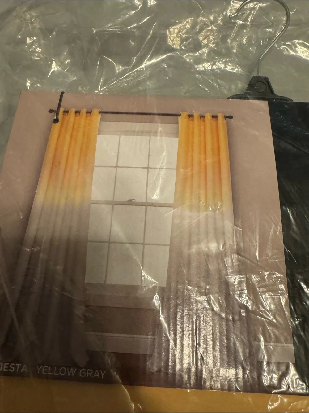 Half Moon Umbre Fiesta Yellow Curtain Panel Set